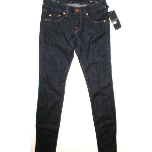 New Womens NWT William Rast Designer Jeans 24 Skinny Dark Rome Made in USA - Picture 2 of 4